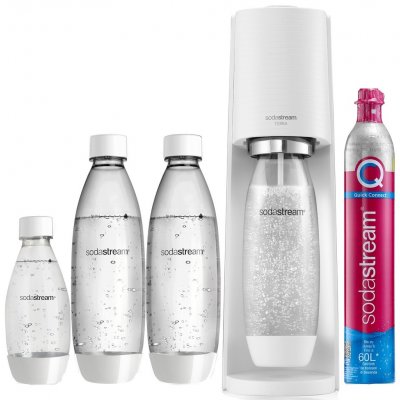 SodaStream Terra White + 3 láhve SodaStream Fuse 2 x 1l + 0,5l + bombička – Zbozi.Blesk.cz