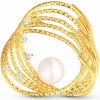 Brož JwL Luxury Pearls Pozlacená perlová brož s pravou perlou a zirkony JL0846