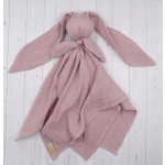 Baby in World Hug Me Bunny mušelínový mazlík plenka s oušky 65 x 60 cm starorůžová – Zboží Mobilmania