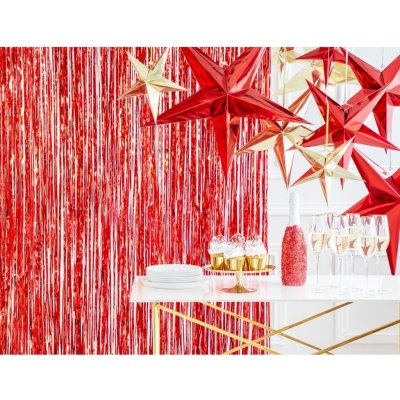 Party závěs červený 90 x 250 cm – Sleviste.cz