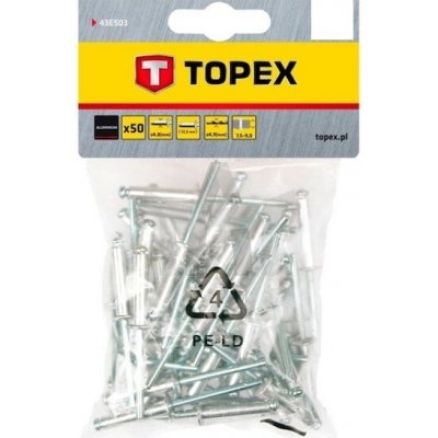 Nýty trhací 4,8x12mm 50ks sada TOPEX NIT6-5 – Zboží Mobilmania