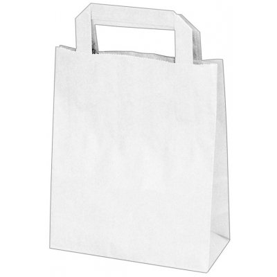 Papírová taška 18x8x22 cm 50 ks bílá – Zbozi.Blesk.cz