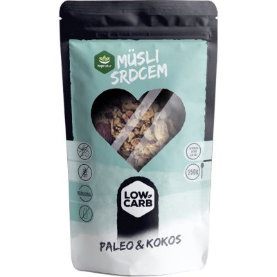 Topnatur Müsli srdcem Low Carb müsli bez lepku Paleo & Coconut 350 g – Sleviste.cz