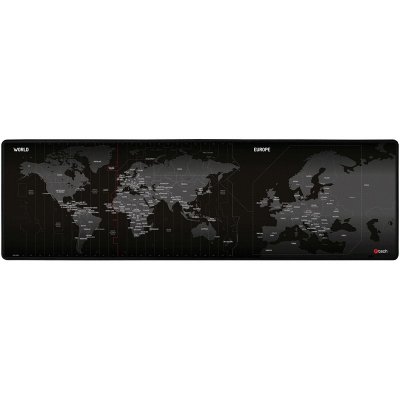 Podložka pod myš C-Tech MP-01W, 90×27 cm, World - černá – Zbozi.Blesk.cz