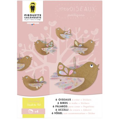 Pirouette Cacahouete Papírová kreativní sada pro děti Vyrob si ptáky – Hledejceny.cz