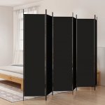 zahrada-XL 6dílný paraván černý 300 x 200 cm textil – Zboží Dáma