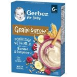 Gerber Mléčná kaše pšenično-ovesná banán a malina 200 g – Sleviste.cz