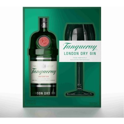 Tanqueray London Dry Gin 43,1% 700 ml (dárkové balení 1 sklenice)