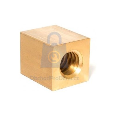 Matice trapézová čtyřhranná, bronzová, pravý závit 36x6 4hr. 60x60,L=70, balení 1 ks – Sleviste.cz