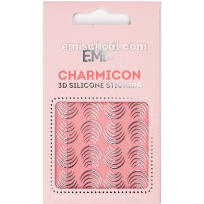 E.Mi Charmicon 3D Silicone Stickers 116 Lunula Silver samolepka – Zboží Mobilmania
