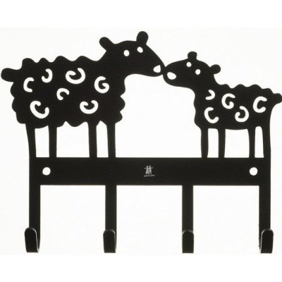 Bengt & Lotta Švédsko Kovový věšák na zeď Sheep black 15 x 19 cm – Hledejceny.cz
