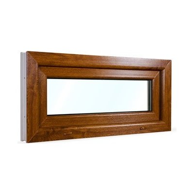 SkladOken.cz Okno sklopné 90x42 cm bílá zlatý dub – Sleviste.cz