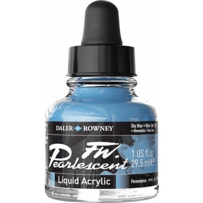 Daler Rowney FW Pearlescent Acrylic Ink Akrylový tuš Sky Blue 29,5 ml 1 ks – Zbozi.Blesk.cz