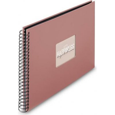 Hama album klasické spirálové FINE ART 36x32 cm, 50 stran, terra, černé listy – Hledejceny.cz