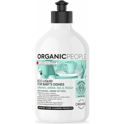 Organic People Eko prostředek na dětské nádobí Organický zelený čaj a broskev 500 ml – Zbozi.Blesk.cz