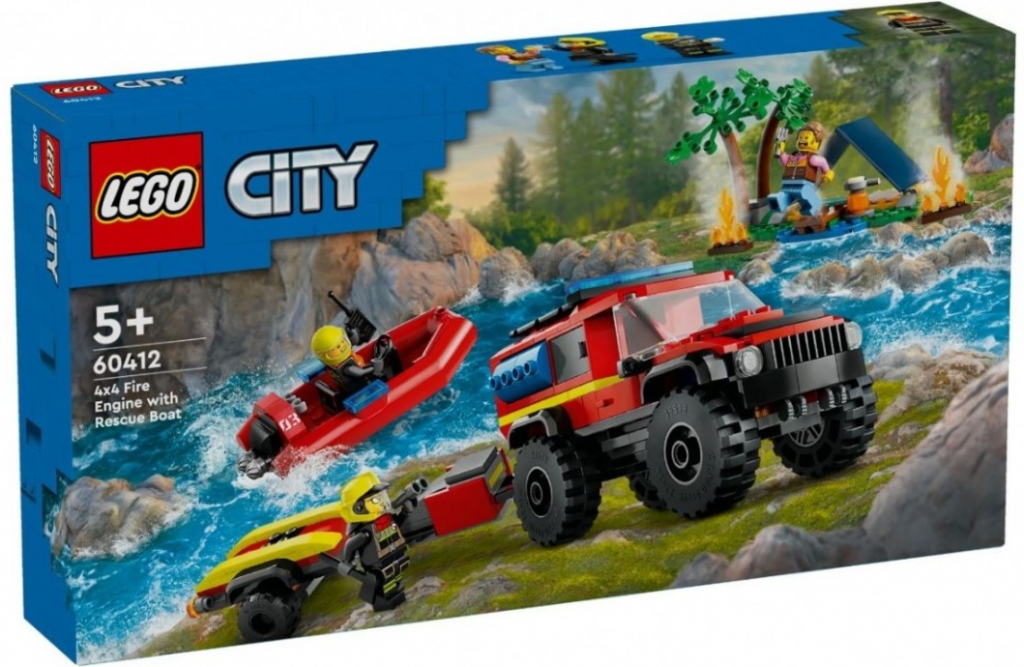 LEGO® City 60412 Hasičský vůz 4x4 a záchranný člun