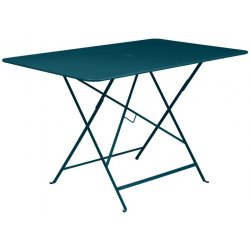 Fermob Bistro 117 x 77 cm Modrý kovový skládací stůl