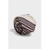 Kravata Gant Raw Silk Stripe Tie bílá