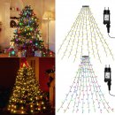 Jopassy LED pohádkové světla vánoční stromek vánoční stromek světla 280 LED 2,8 m venkovní pohádkové světla strom plášť teplá bílá