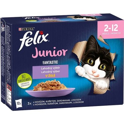 Felix Fantastic Junior s kuřetem v želé 12 x 85 g – Zboží Mobilmania