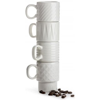Sagaform Šálky espresso Coffee&More 5017880 bílé 4 x 100 ml