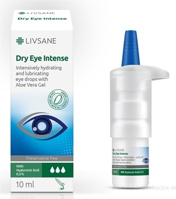 PXG Pharma Livsane Intenzivní oční kapky suché oči bez konzervantů s 0,3% HA a gelem z aloe vera 10 ml