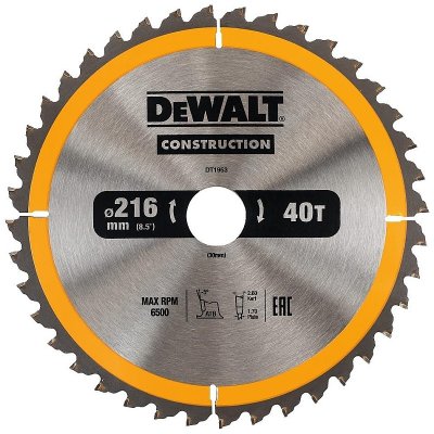 DeWALT DT1953 Pilový kotouč 216x30mm 40z ATB 5° – Zboží Mobilmania