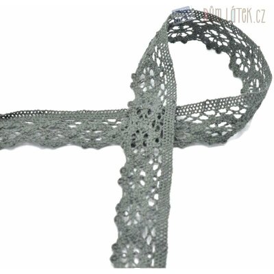 Krajka paličkovaná khaki, šíře 30 mm – Sleviste.cz