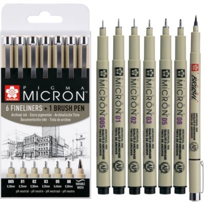 Sakura XSDK6 Pigma Micron sada 6 ks – Zboží Dáma