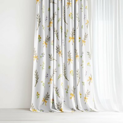 Goldea jarní dekorační závěs luca - kočičky 280x150 cm – Hledejceny.cz