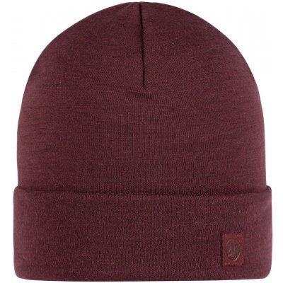 Buff čepice Merino Heavyweight Beanie garnet vínová – Hledejceny.cz