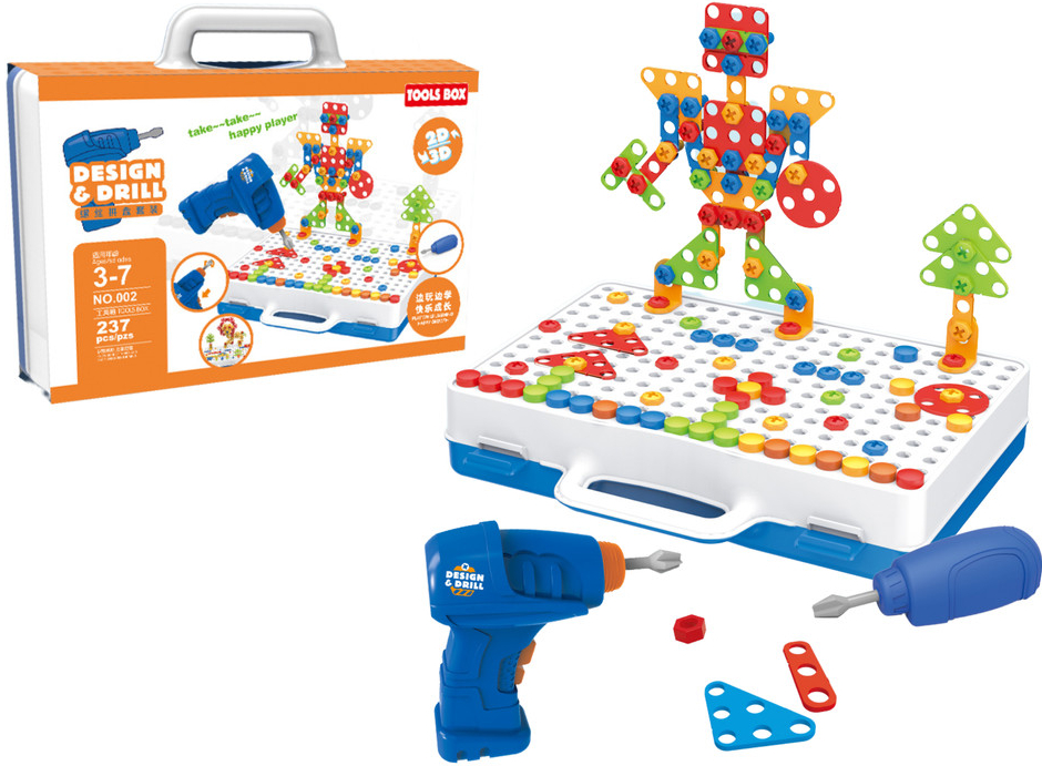 LEAN Toys Kreativní mozaikové 2D/3D puzzle 248 ks