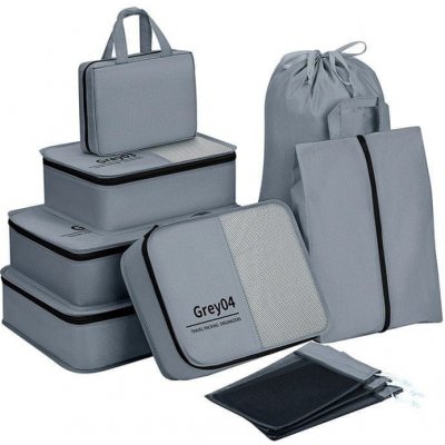 KUFRYPLUS Cestovní organizéry SN1492 šedá, 10 ks – Zboží Dáma