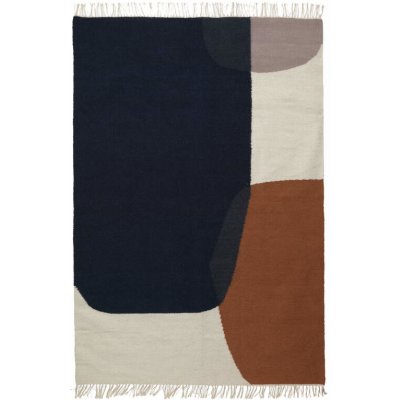 Ferm Living Merge Kelim Rug Dark Blue – Zbozi.Blesk.cz