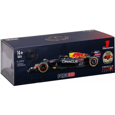 Bburago Oracle Red Bull Racing RB18 1 Verstappen hard case 1:24 – Zboží Dáma