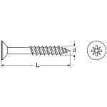 vrut univerzální 5.0x60/36 ŽLUTÝ ZINEK zápustná hlava, částečný závit, křížová drážka, DIN 7505A – Zboží Mobilmania