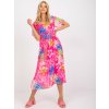 Dámské šaty Midi šaty s tropickým vzorem DHJ-SK-11331-4.99 pink