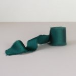 Bella Rose Saténová stuha 4 cm – Dark Green (4,5 m), zelená barva, textil – Zboží Dáma