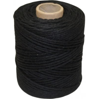 Provázek bavlněný černý 110m, tloušťka 2 mm – Zboží Dáma
