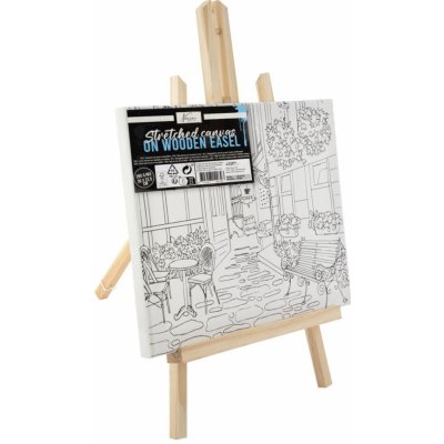 Grafix Malování na plátno 30x22,5 cm dřevěný stojan kavárna – Hledejceny.cz