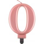 Godan Narozeninová svíčka na dort 0 růžové zlato – Hledejceny.cz