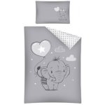 Detexpol povlečení Slon grey 100 x 135 cm 40 x 60 cm – Zboží Dáma
