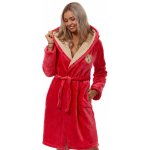 Jahodově červený i béžový dámský župan huňatý z bambusu s beránkovou kapucí a pejskem 1Z1528 červená – Zbozi.Blesk.cz
