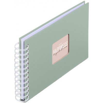 Hama album klasické spirálové FINE ART 24x17 cm, 50 stran, sage, bílé listy – Zboží Živě