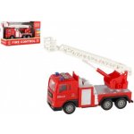 Teddies Auto hasiči plast 16cm na setrvačník na baterie se světlem se zvukem v krabici 21x13x9cm – Zboží Dáma