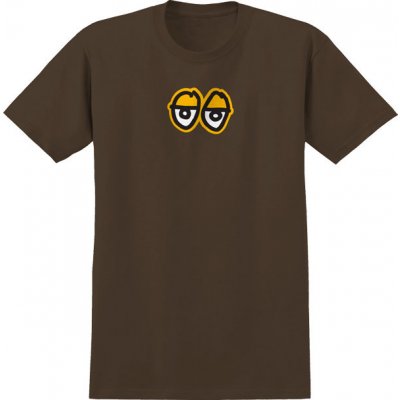 Krooked EYES DARK CHOCOLATE GOLD Print pánské tričko krátký rukáv – Zboží Mobilmania