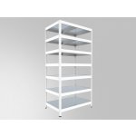Biedrax Regál 60 x 60 x 240 cm bílý 7 polic – Sleviste.cz