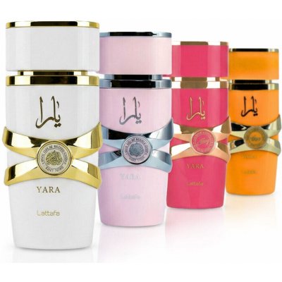Lattafa Yara EDP 5 ml + Lattafa Yara Candy EDP 5 ml + Lattafa Yara Moi EDP 5 ml + Lattafa Yara Tous EDP 5 ml – Zbozi.Blesk.cz