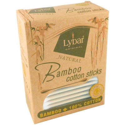 LYBAR Natural bamboo Vatové tyčinky krabička 200 ks – Zboží Mobilmania