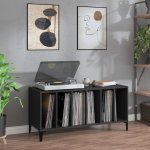 Vidaxl Skříňka na LP desky černá 100 x 38 x 48 cm kompozitní dřevo – Hledejceny.cz